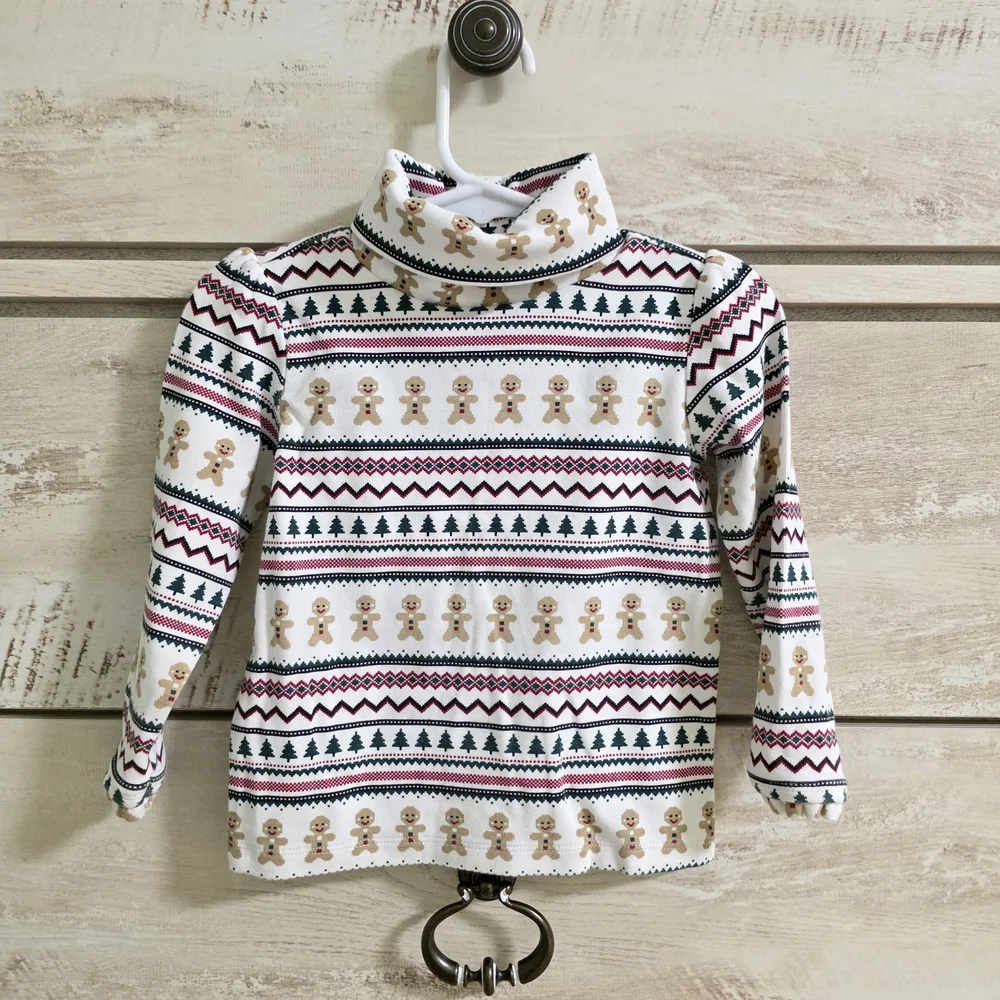 Gymboree White Gingerbread Turtleneck